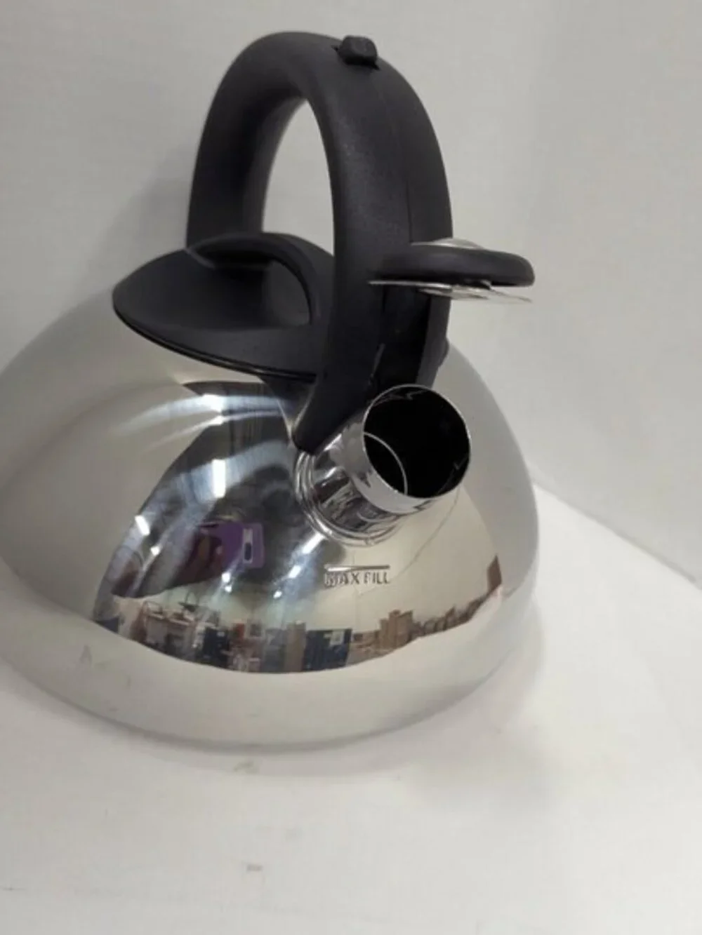 Mr. Coffee Harpwell 2 Qt Stainless Steel Whistling Tea Kettle - Picture 4 of 5